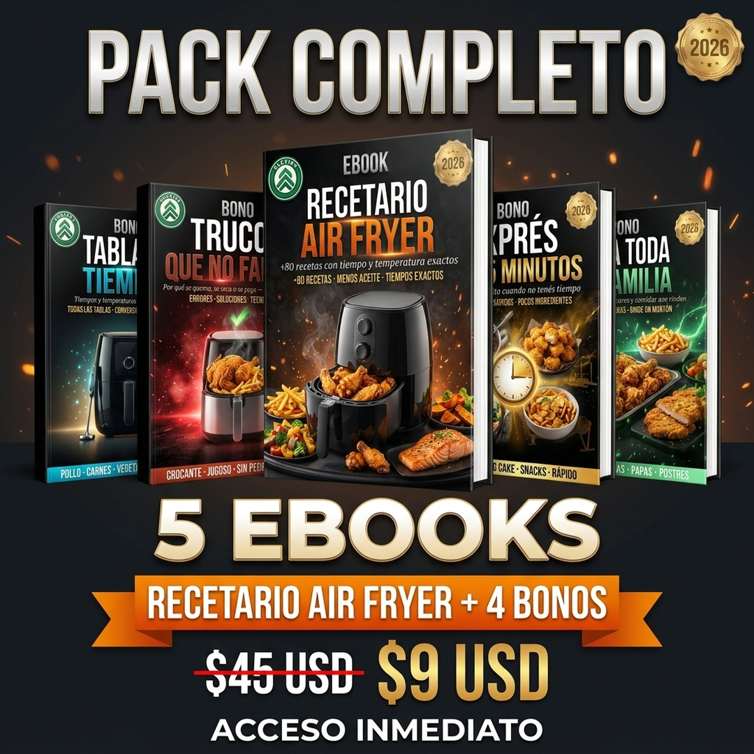 Pack Completo Recetario Air Fryer